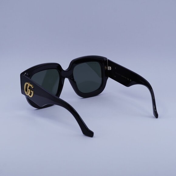 Gucci GG1546S 001 Sunglasses Black Square Frame, Grey Lenses main image 11